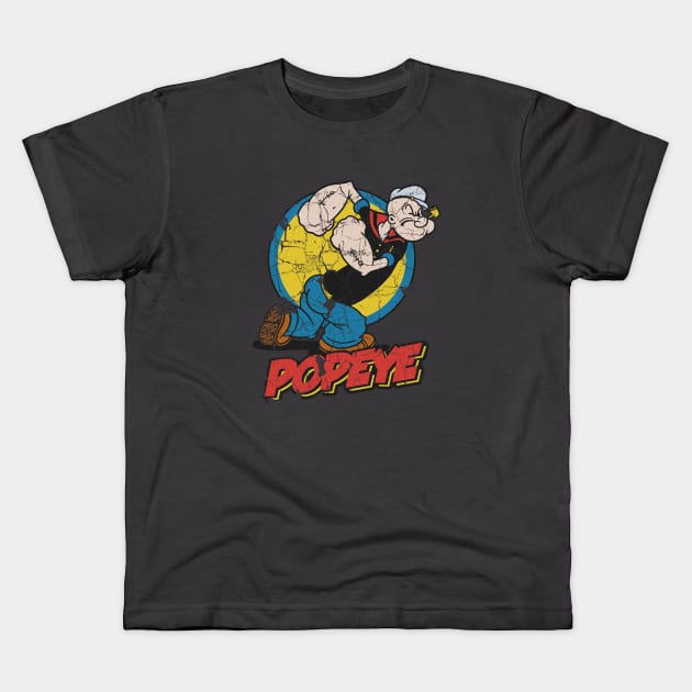 Popeye retro Kids T-Shirt by RetroPandora